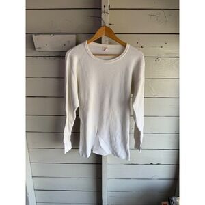 Vintage J.E. Morgan Working Johns Thermal Shirt XL White Cotton Waffle Knit USA
